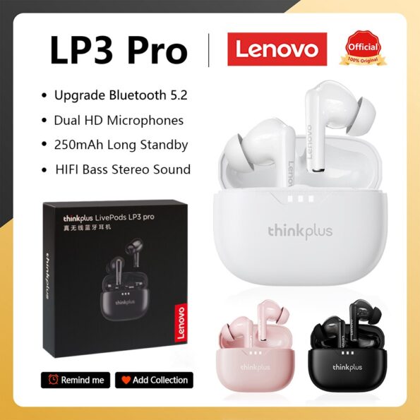 Lenovo-auriculares-inal-mbricos-Lp3-pro-TWS-cascos-originales-con-Bluetooth-5-2-sonido-HIFI-reducci