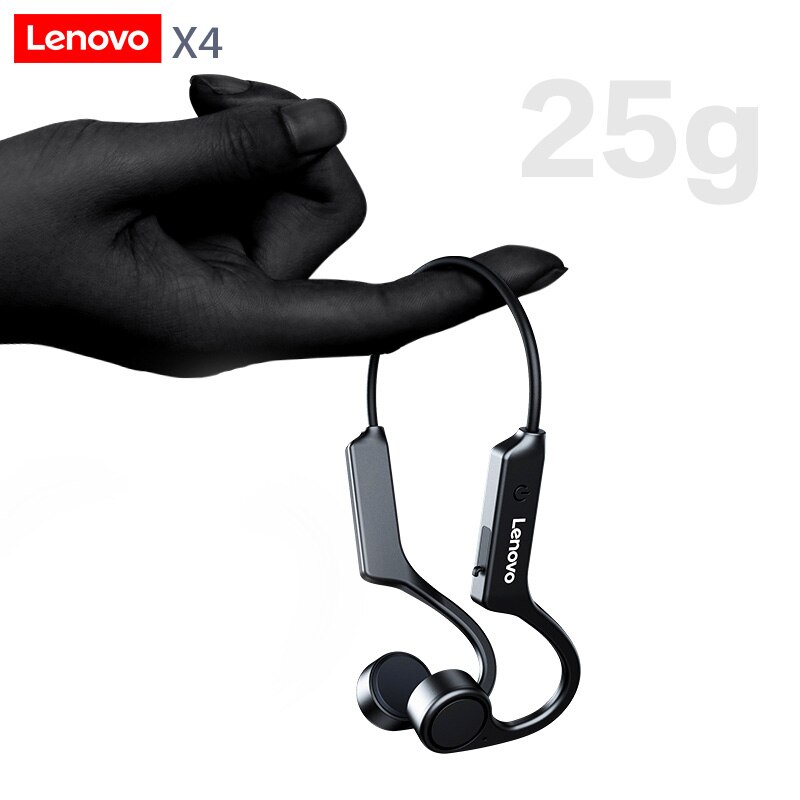 Lenovo X3 Auriculares inalámbricos de conducción ósea Bluetooth 5.0  Auriculares estéreo binaurales Deportes a Prueba de Agua Correr Nocturno